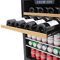 Réfrigérateur à boissons encastrable pour 16 bouteilles/106 canettes de Vinturi (VRIB5301SS) - Acier inoxydable