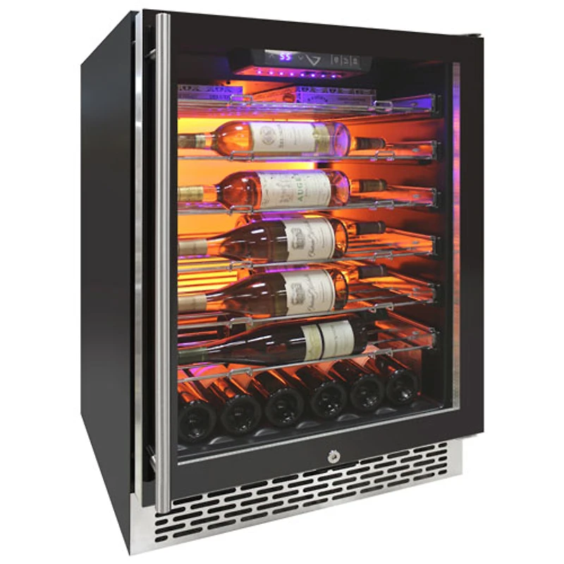 Cellier de 41 bouteilles de Vinturi (VRIW4101BL) - Acier inoxydable noir