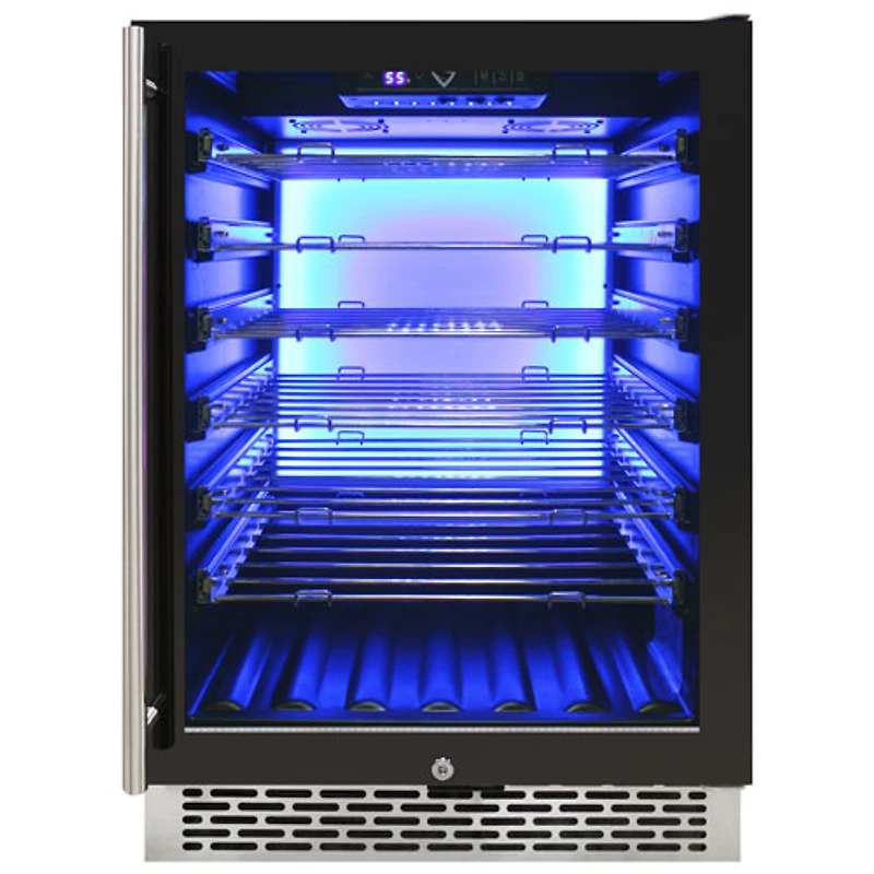 Cellier de 41 bouteilles de Vinturi (VRIW4101BL) - Acier inoxydable noir