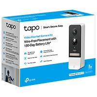 Ensemble avec sonnette à caméra vidéo sans fil Wi-Fi 2K Tapo D230S1 de TP-Link