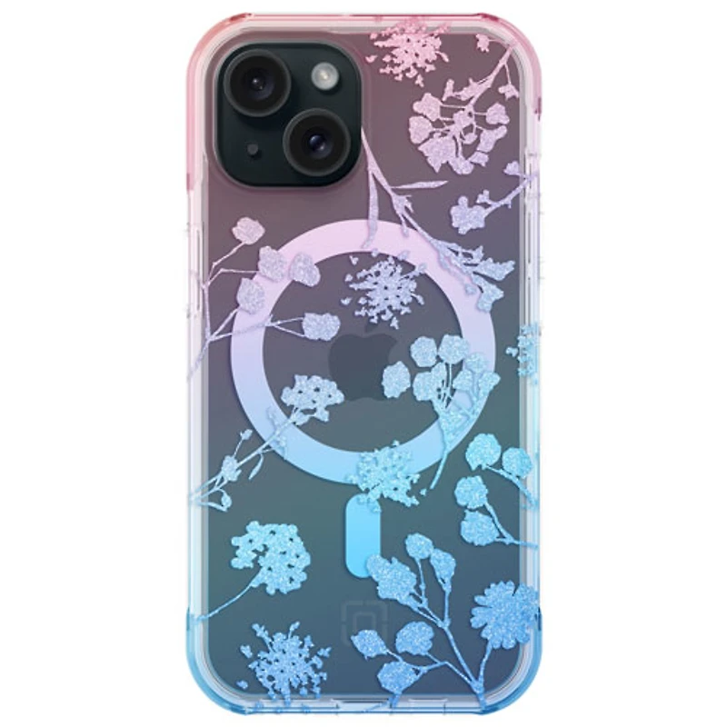 Étui rigide ajusté Forme d'Incipio avec MagSafe pour iPhone 16e/15/14/13 - Motif floral ombré