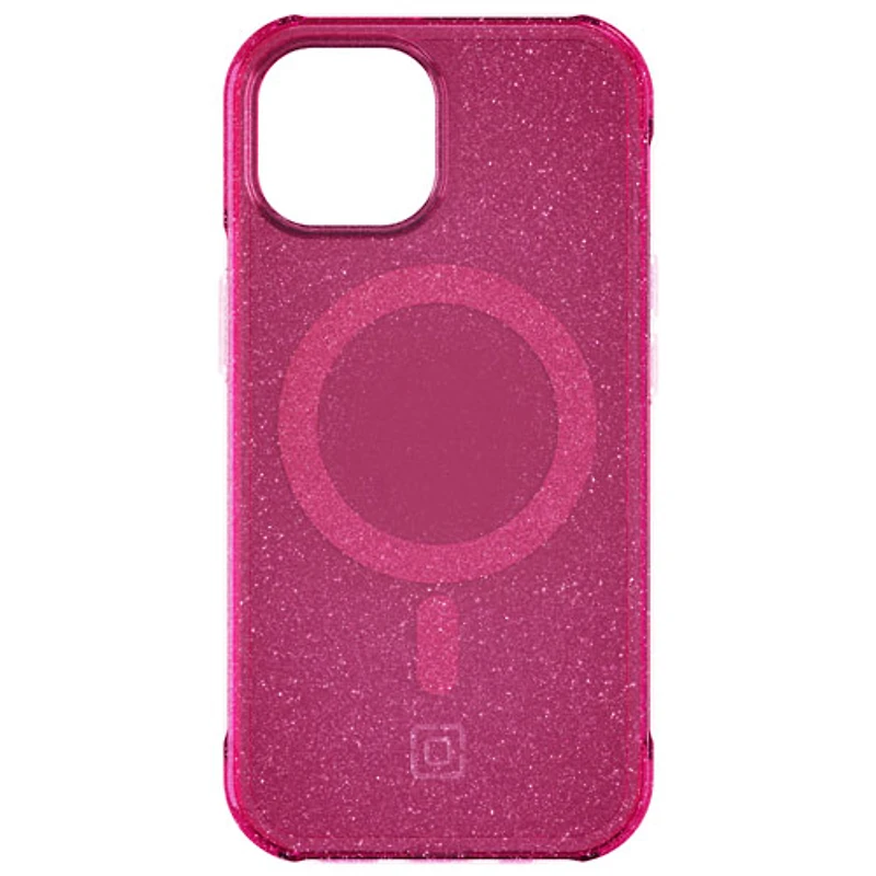 Étui rigide ajusté Forme d'Incipio avec MagSafe pour iPhone 16e/15/14/13 - Rose vif scintillant