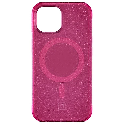 Étui rigide ajusté Forme d'Incipio avec MagSafe pour iPhone 16e/15/14/13 - Rose vif scintillant