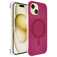 Étui rigide ajusté Forme d'Incipio avec MagSafe pour iPhone 16e/15/14/13 - Rose vif scintillant