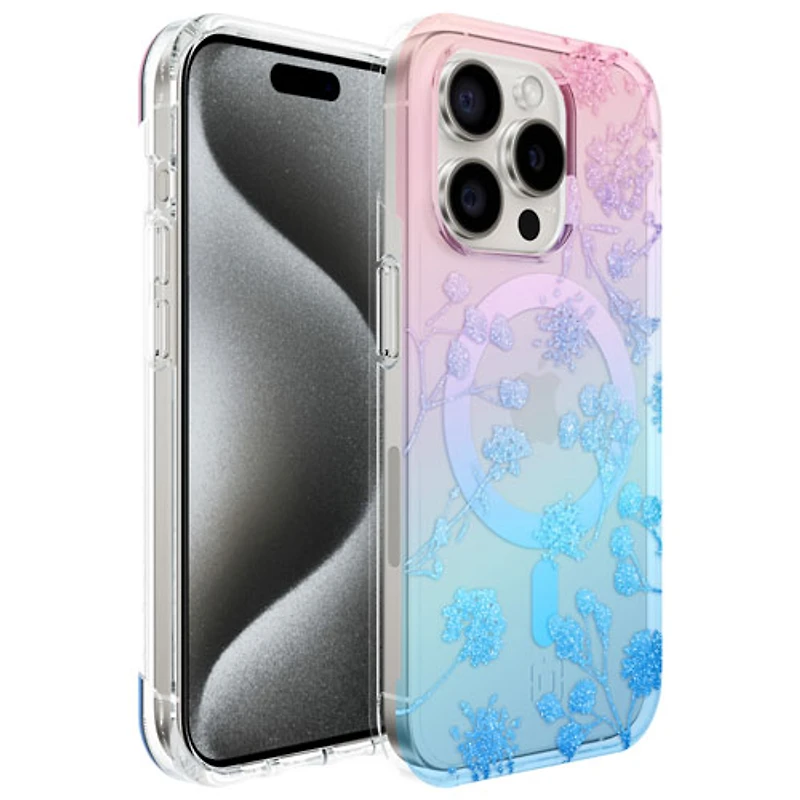 Étui rigide ajusté Forme d'Incipio avec MagSafe pour iPhone 15 Pro - Motif floral ombré