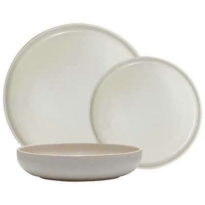 Service de vaisselle de 12 pièces en grès Uno de Mesa Ceramics - Marbre