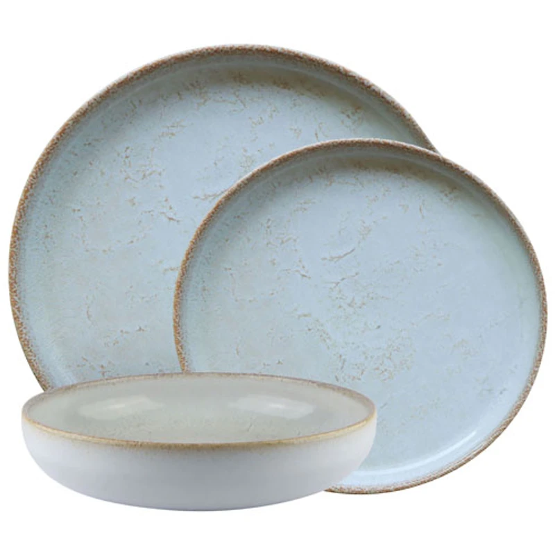Service de vaisselle de 12 pièces en grès Uno de Mesa Ceramics - Albâtre