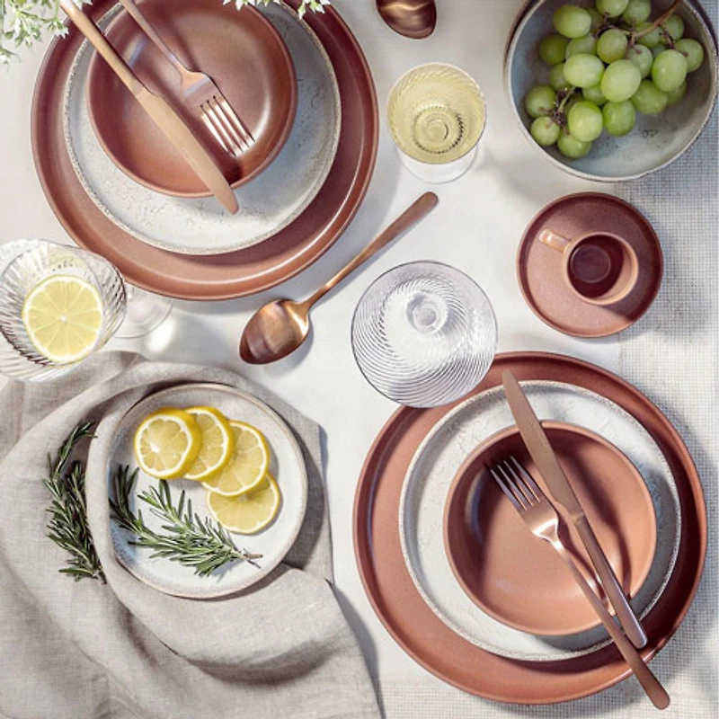 Mesa Ceramics Uno 12-Piece Stoneware Dinnerware Set - Alabaster