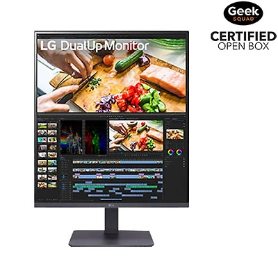 Boîte ouverte - Moniteur ACL IPS WQHD 60 Hz GTG 5 ms de 28 po Dual Up Ergo de LG (28MQ750-C) - Noir
