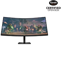 Open Box - HP Omen 34" QHD 165Hz 1ms GTG Curved VA LED FreeSync Gaming Monitor (OMEN 34c) - Black