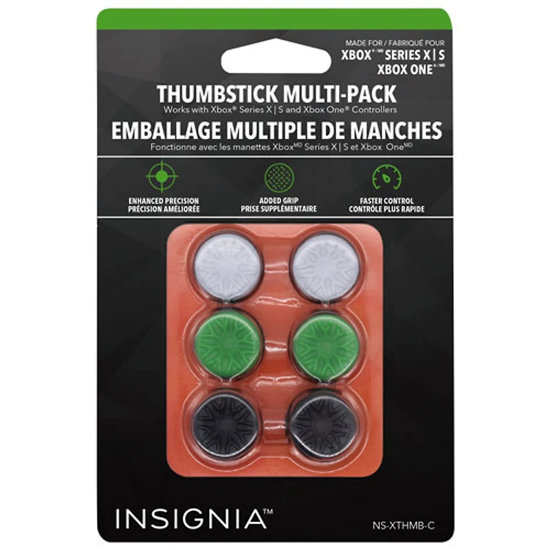 Insignia Precision Thumbsticks for Xbox One & Xbox Series X|S - White/Green/Black