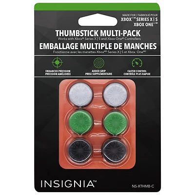 Capuchons antidérapants Precision d'Insignia pour Xbox One et Xbox Series X|S - Blanc/Vert/Noir