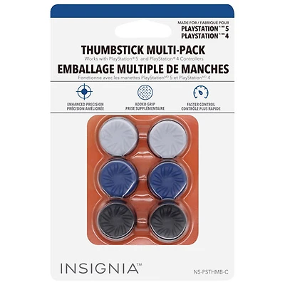 Insignia Precision Thumbsticks for PS4 & PS5 - White/Blue/Black