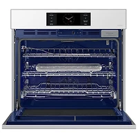 Four mural électrique double à convection véritable 5,1 pi³ 30 po de Samsung (NV51CB700S12AA) - Blanc épuré