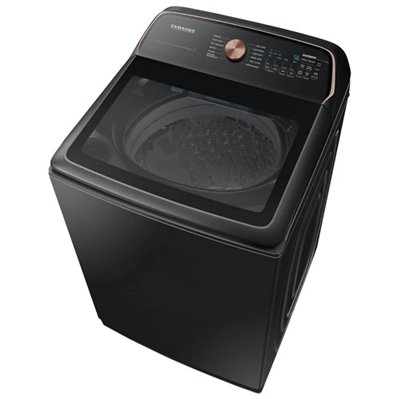 Laveuse à chargement par le haut de 6,2 pi³ de Samsung (WA54CG7550AVA4) - Noir brossé