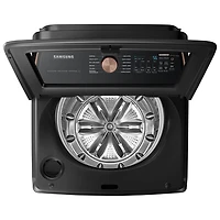 Laveuse à chargement par le haut de 6,2 pi³ de Samsung (WA54CG7550AVA4) - Noir brossé