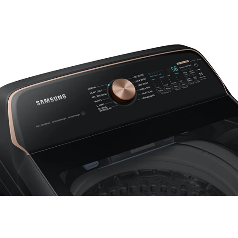 Laveuse à chargement par le haut de 6,2 pi³ de Samsung (WA54CG7550AVA4) - Noir brossé