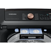 Laveuse à chargement par le haut de 6,2 pi³ de Samsung (WA54CG7550AVA4) - Noir brossé