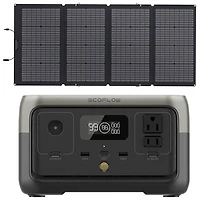 EcoFlow RIVER 2 Portable Power Station & 220 Watts Solar Panel Bundle
