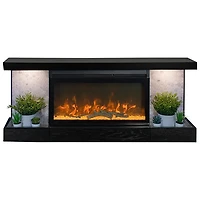 Foyer électrique de 48 po Home Decor Series ActiveFlame - Noir