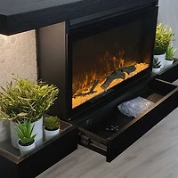 Foyer électrique de 48 po Home Decor Series ActiveFlame - Noir