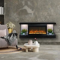 Foyer électrique de 48 po Home Decor Series ActiveFlame - Noir