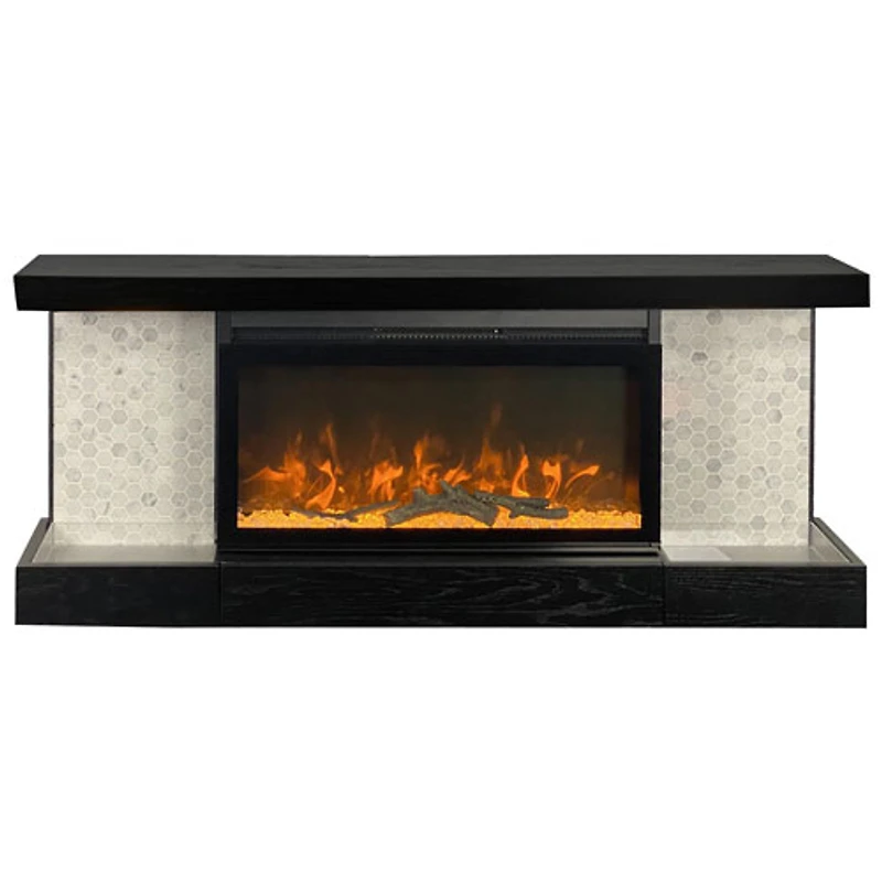 Foyer électrique de 48 po Home Decor Series ActiveFlame - Noir