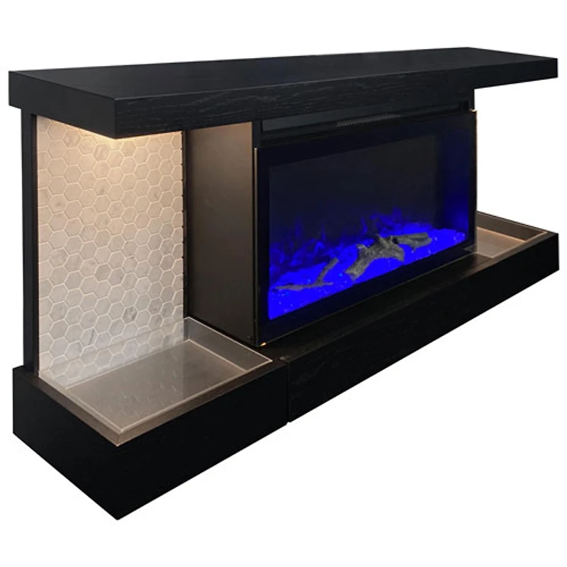 Foyer électrique de 48 po Home Decor Series ActiveFlame - Noir