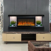 Foyer électrique de 48 po Home Decor Series ActiveFlame - Noir