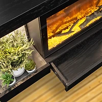 Foyer électrique de 48 po Home Decor Series ActiveFlame - Noir