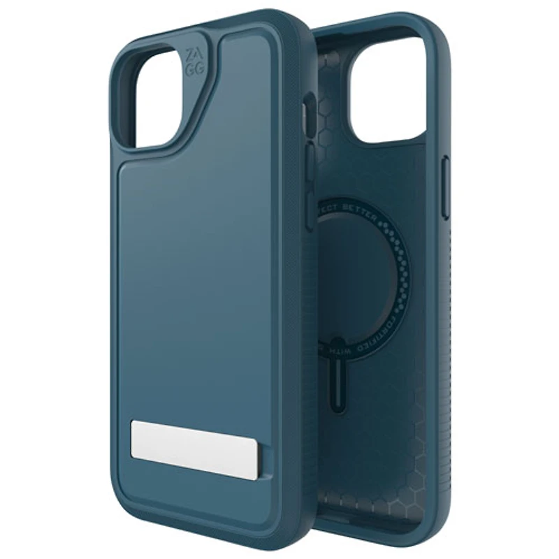 ZAGG Everest Snap Fitted Hard Shell Case with MagSafe for iPhone 15 Plus - Marine Blue