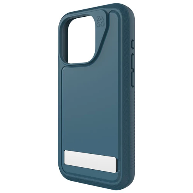 Étui rigide ajusté Everest Snap de ZAGG avec MagSafe pour iPhone 15 Pro - Bleu marine
