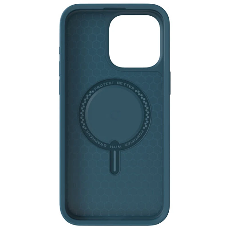 Étui rigide ajusté Everest Snap de ZAGG avec MagSafe pour iPhone 15 Pro Max - Bleu marine