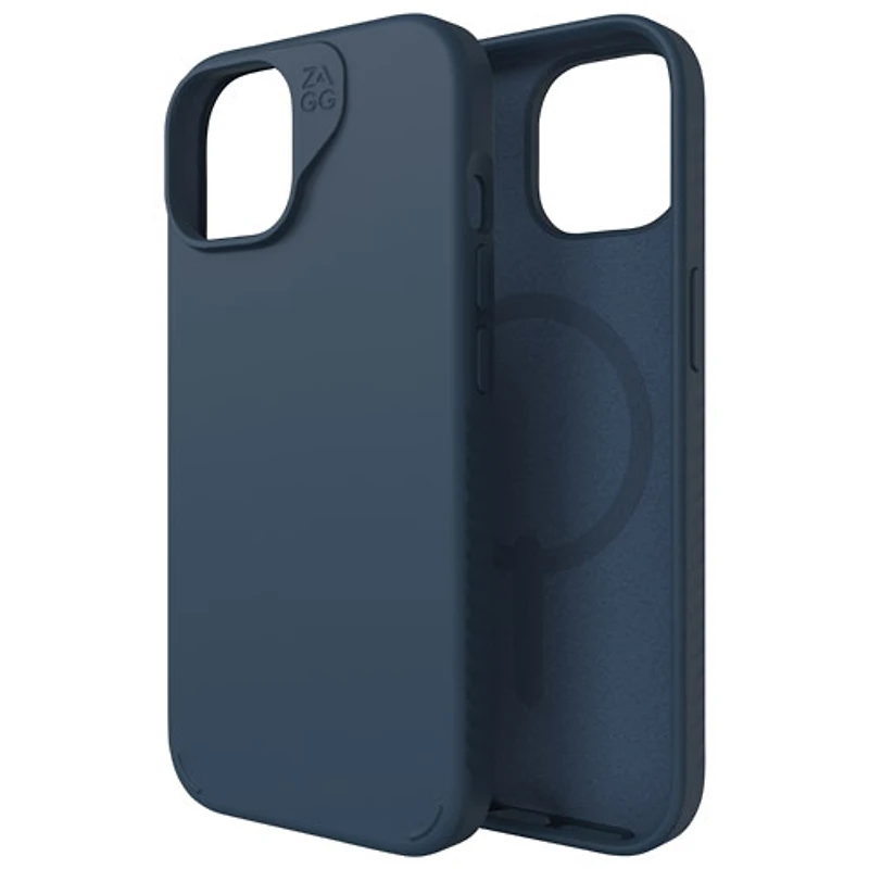 ZAGG Manhattan Snap Fitted Hard Shell Case with MagSafe for iPhone 15 - Navy