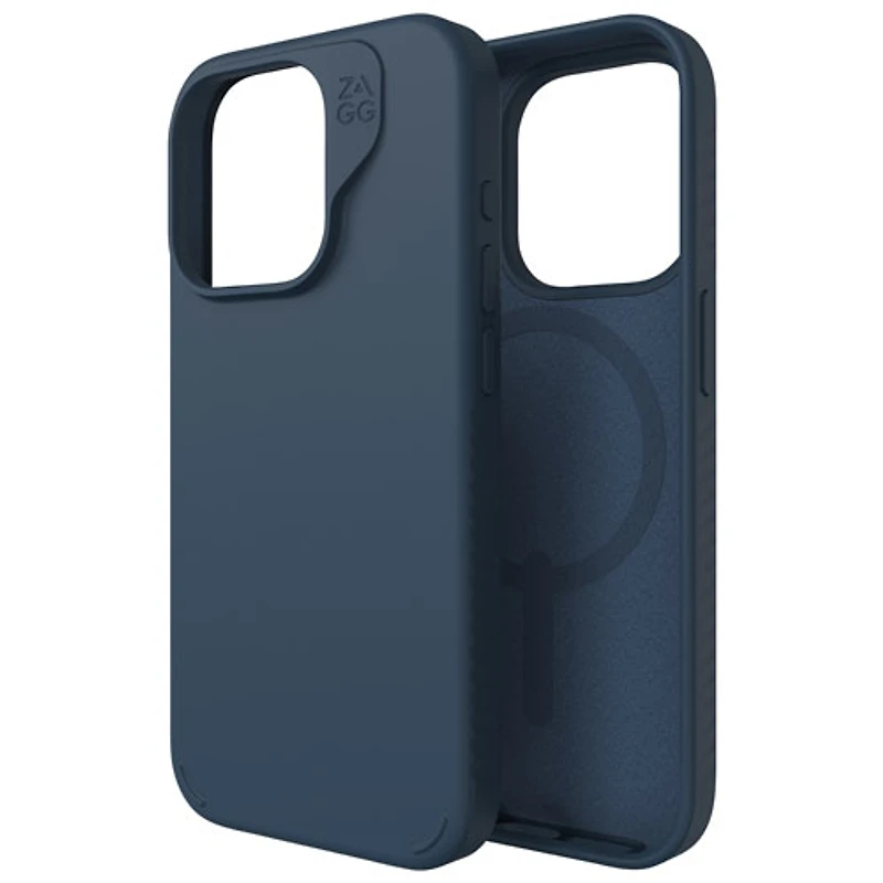ZAGG Manhattan Snap Fitted Hard Shell Case with MagSafe for iPhone 15 Pro - Navy