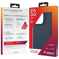 ZAGG Manhattan Snap Fitted Hard Shell Case with MagSafe for iPhone 15 Pro - Navy