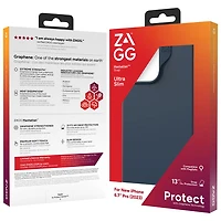 Étui rigide ajusté Manhattan Snap de ZAGG avec MagSafe pour iPhone 15 Pro Max - Bleu marine