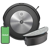Aspirateur robot connecté Wi-Fi Roomba Combo j5 avec vadrouille d'iRobot - Graphite (j517020)