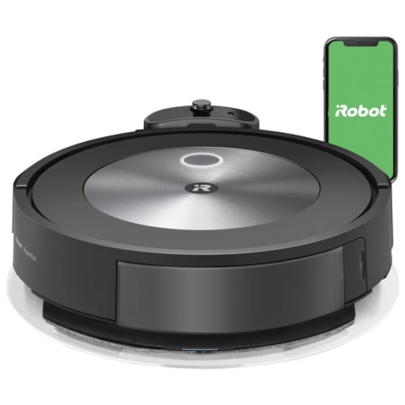 Aspirateur robot connecté Wi-Fi Roomba Combo j5 avec vadrouille d'iRobot - Graphite (j517020)