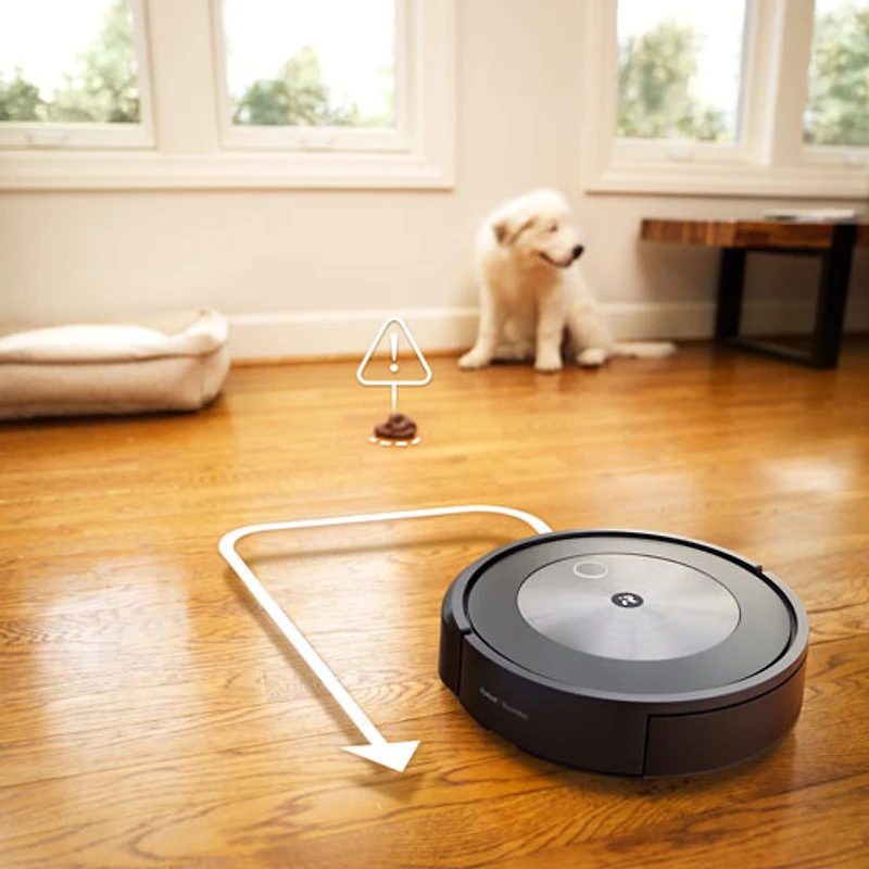 Aspirateur robot connecté Wi-Fi Roomba Combo j5 avec vadrouille d'iRobot - Graphite (j517020)