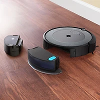 Aspirateur robot connecté Wi-Fi Roomba Combo i5+ à vidage automatique avec vadrouille d'iRobot - Neutre tissé (i557020)