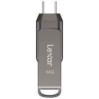Lexar JumpDrive Dual Drive D400 64GB USB 3.1 + USB-C Flash Drive