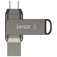 Lexar JumpDrive Dual Drive D400 64GB USB 3.1 + USB-C Flash Drive