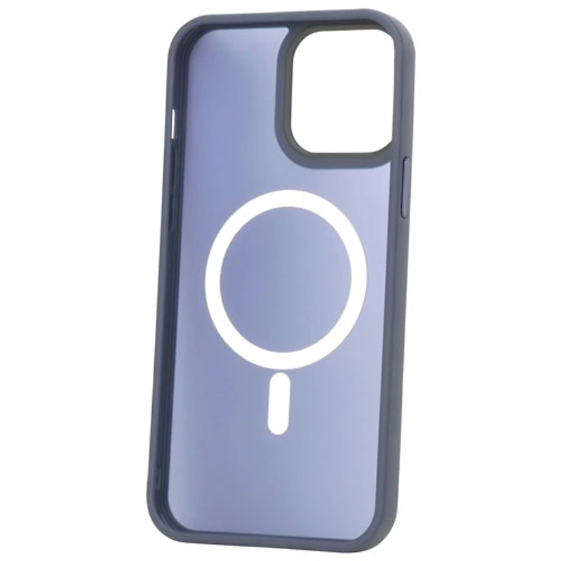 Étui rigide ajusté GlideGuard de TUFF8 avec MagSafe pour iPhone 15/14 Plus - Bleu minuit