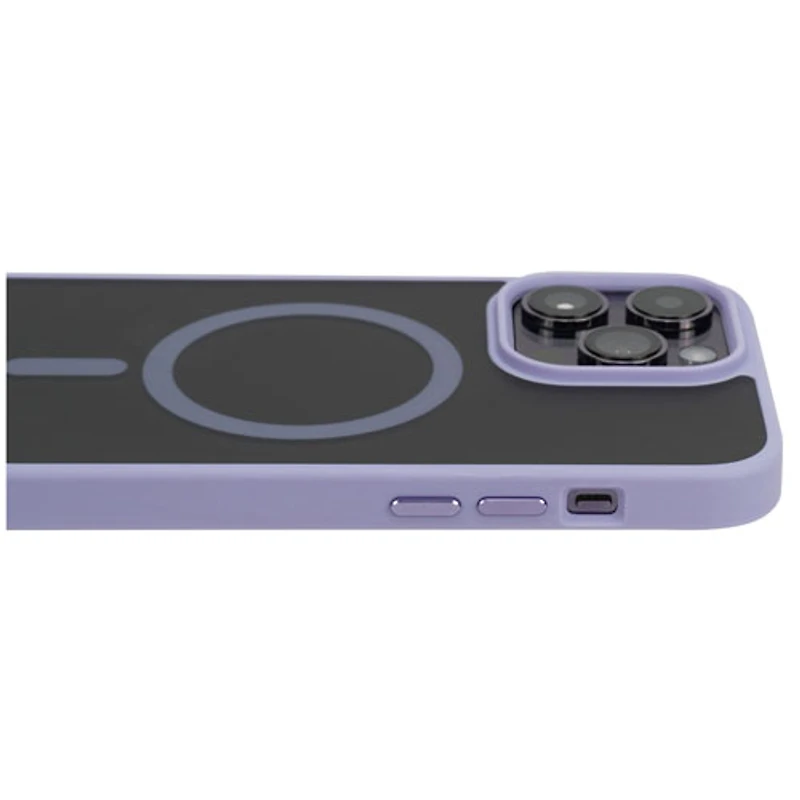 Étui rigide ajusté GlideGuard de TUFF8 avec MagSafe pour iPhone 15/14 Plus - Bleu minuit