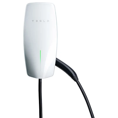 Tesla - Chargeur de véhicule électrique câblé universel à connecteur mural - Jusqu'à 48 A - 24 pi - Blanc