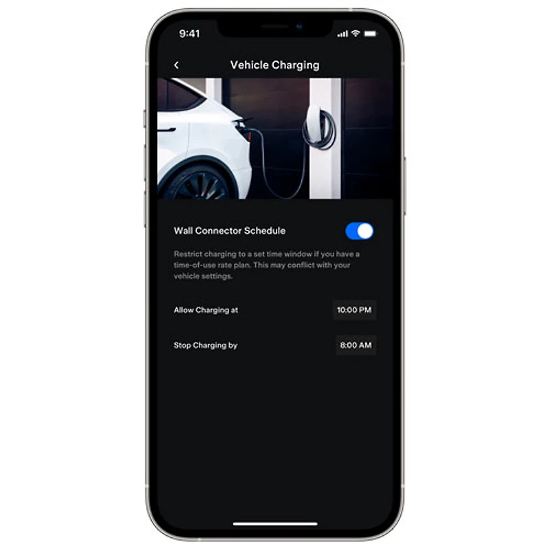 Tesla - Chargeur de véhicule électrique câblé universel à connecteur mural - Jusqu'à 48 A - 24 pi - Blanc