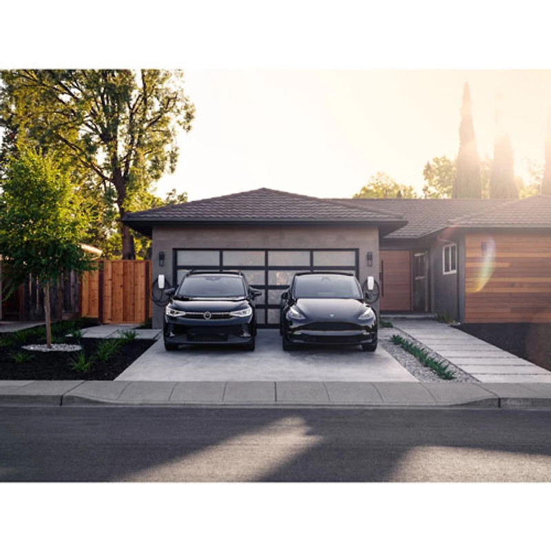 Tesla - Chargeur de véhicule électrique câblé universel à connecteur mural - Jusqu'à 48 A - 24 pi - Blanc