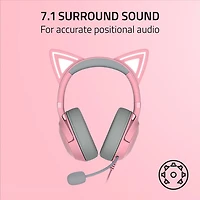 Razer Kraken Kitty V2 Edition Gaming Headset with Microphone - Quartz