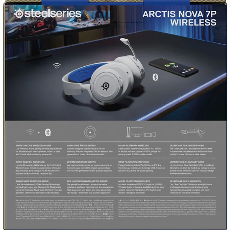 Casque de jeu sans fil Arctis Nova 7P de SteelSeries - Blanc